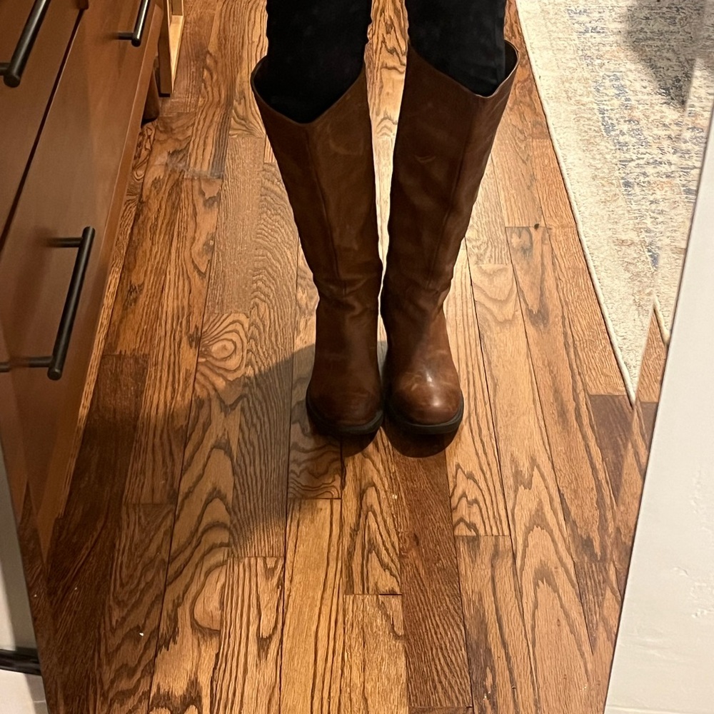 Italian brown leather boots women 6 - Picture 4 of 6